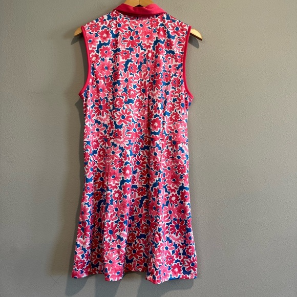 Pro Tour Sleeveless Floral Printed Flounce Dress Pockets Tennis Golf Size XL - Picture 3 of 9
